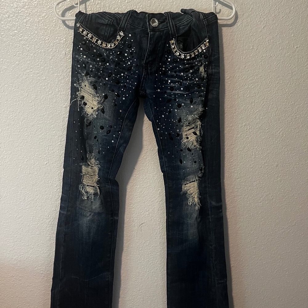 Rhinestoned jeans